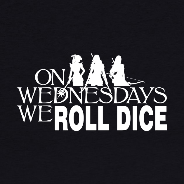 On Wednesdays We Roll Dice - White by TessandraFae